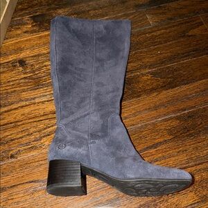 Born Women's Heeled Boots - Dark Blue Suede